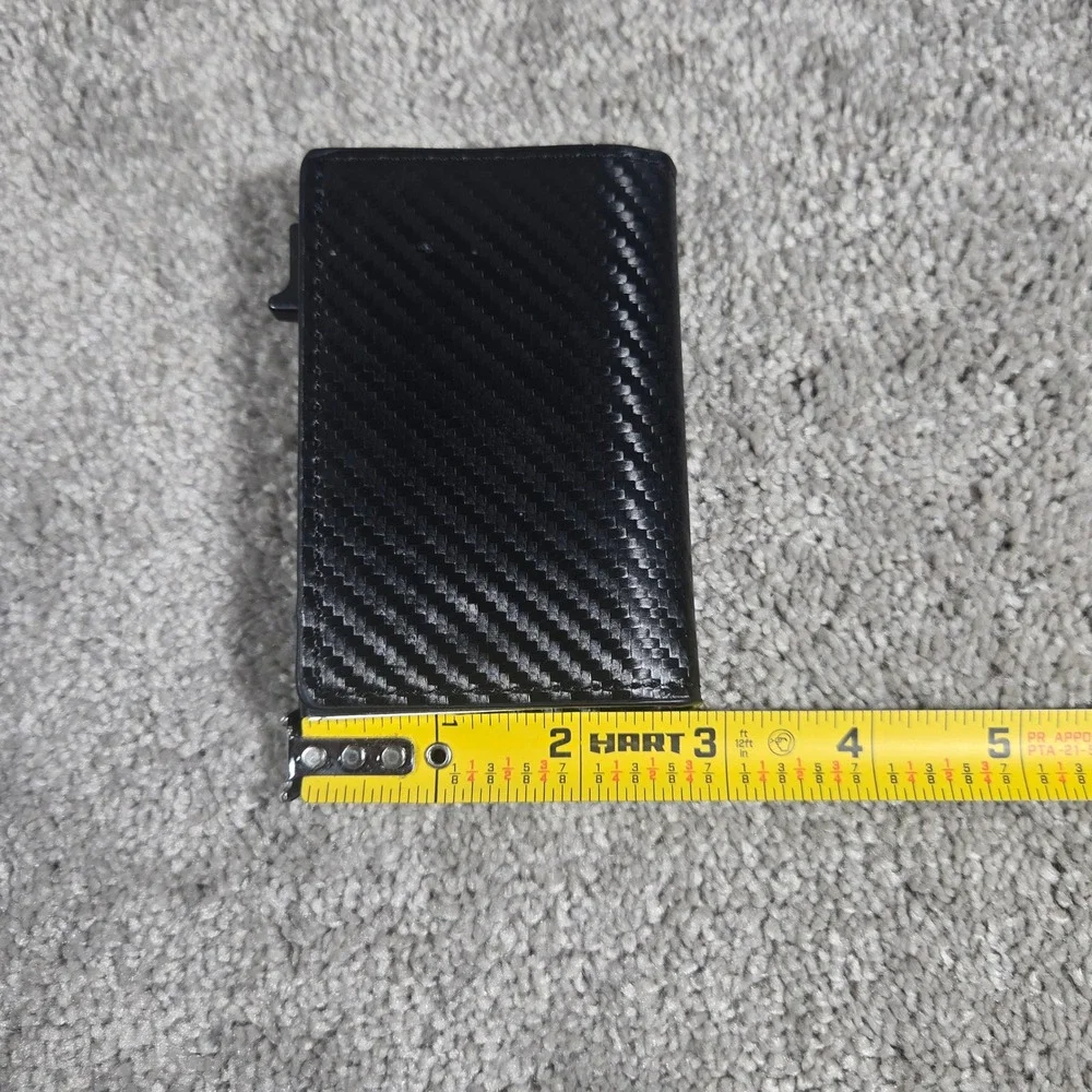 Furid EDC Wallet Black Carbon Fiber Pop Up Card Holder Mens OS